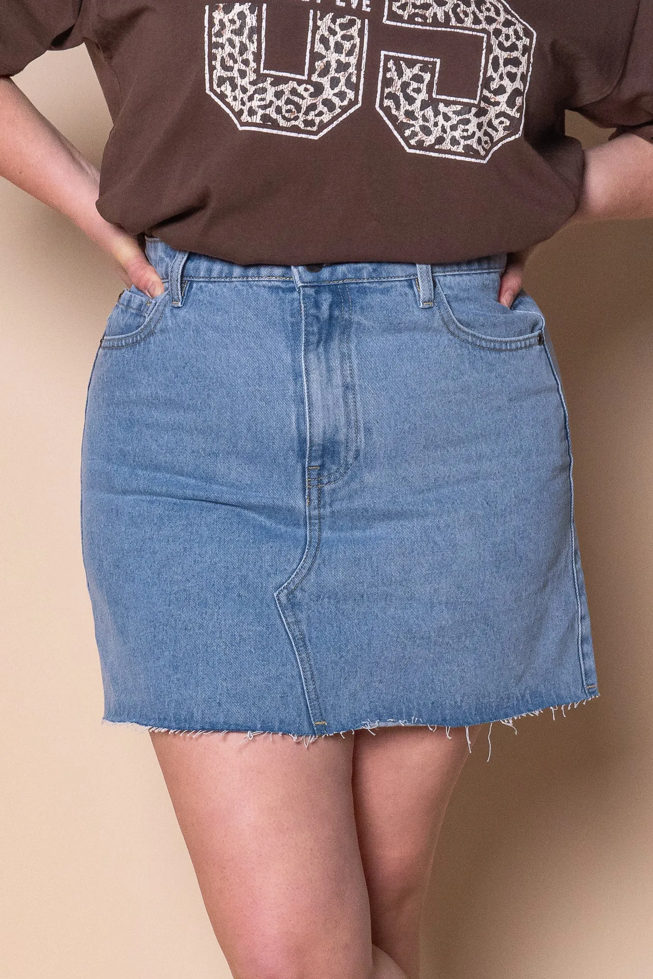 Margot Denim Skirt in Light Blue - All About Eve sold by Always Alice product image thumbnail 2