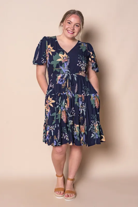 Vallie Floral Dress in Navy sold by Always Alice