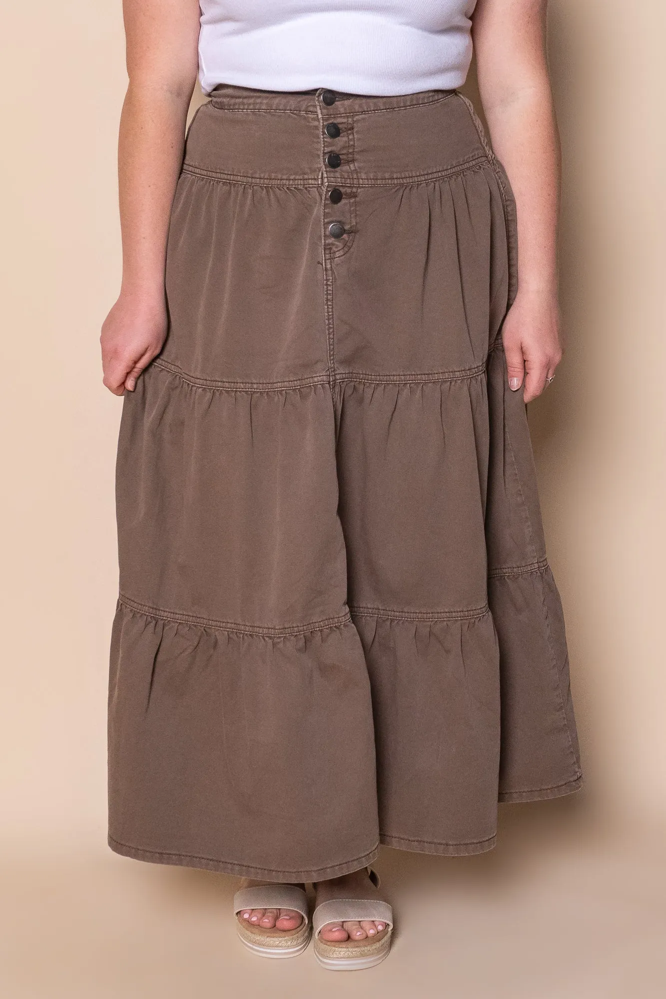 Coco Denim Maxi Skirt in Cocoa - All About Eve sold by Always Alice product image thumbnail 2