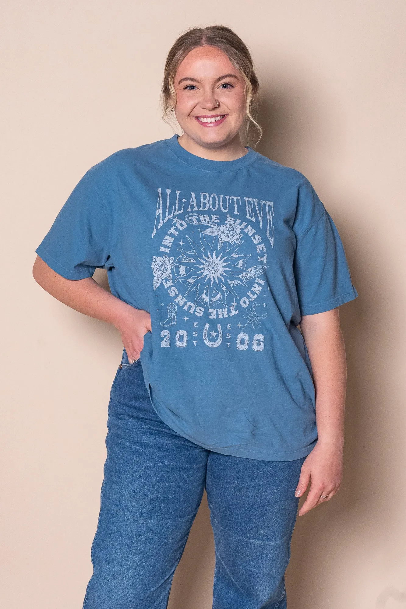 Into The Sunset Relaxed Tee in Blue - All About Eve sold by Always Alice product image thumbnail 2