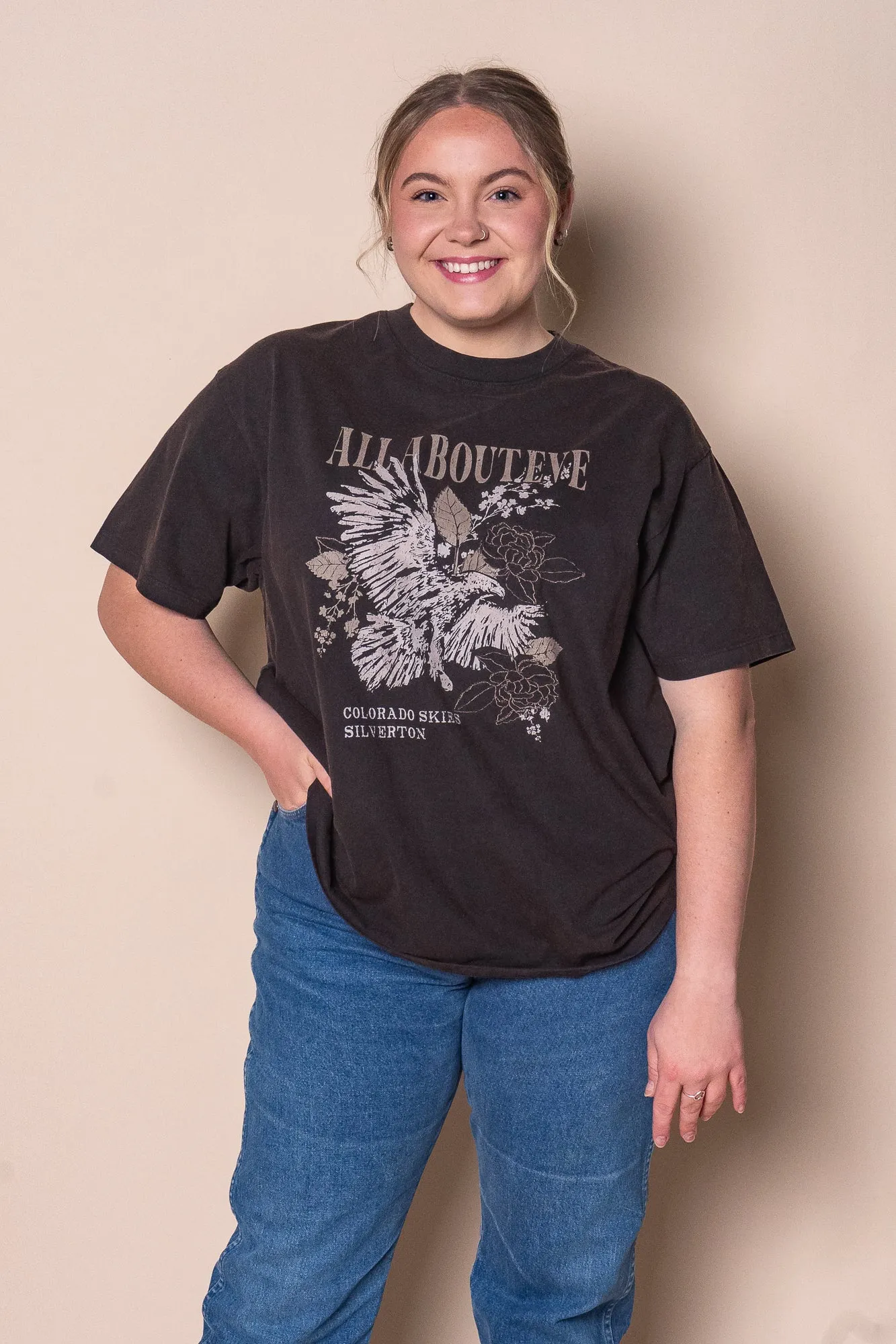 Silverton Relaxed Tee in Washed Black - All About Eve sold by Always Alice