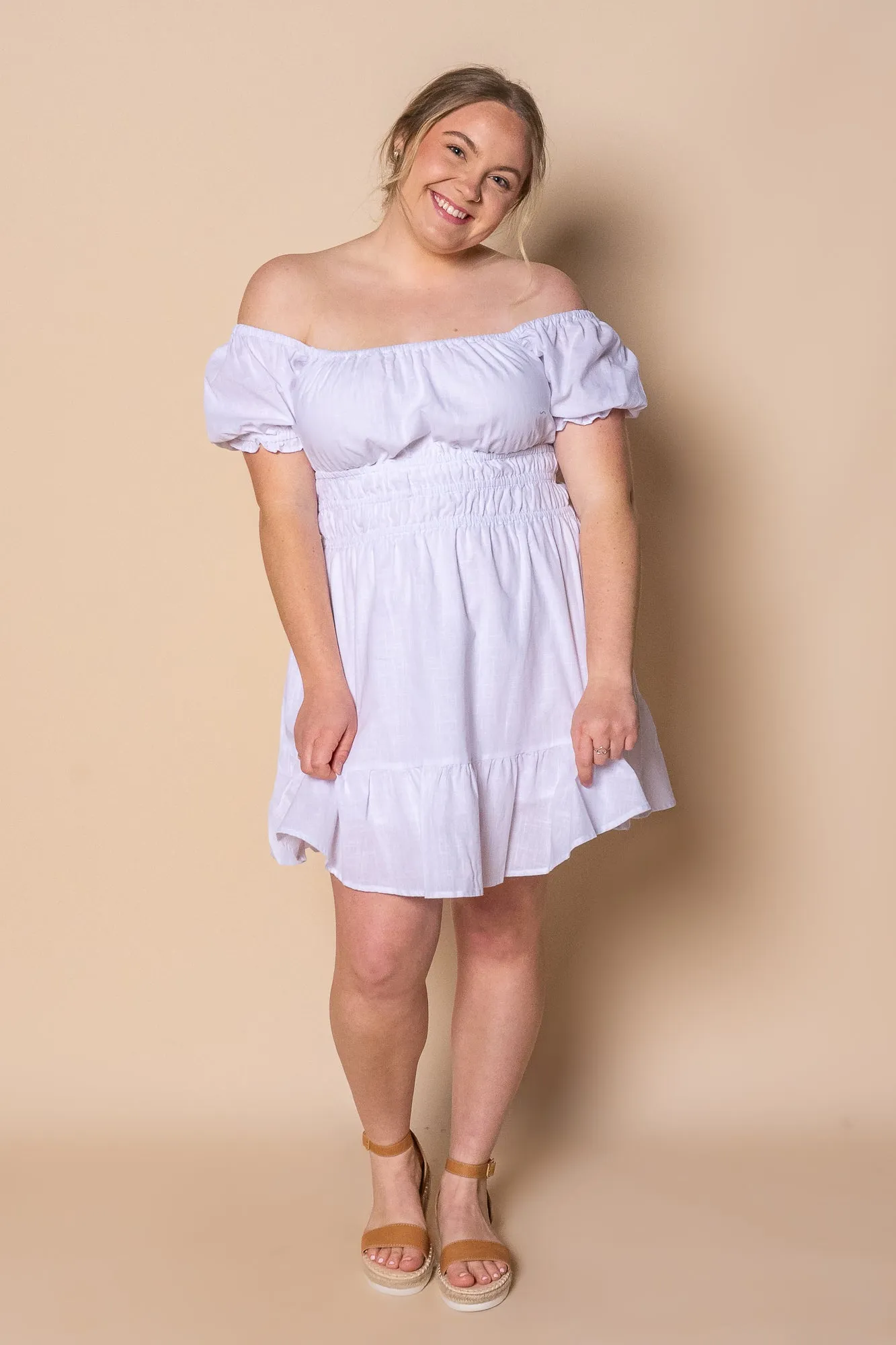 Essential SS Mini Dress in White - All About Eve sold by Always Alice product image thumbnail 2