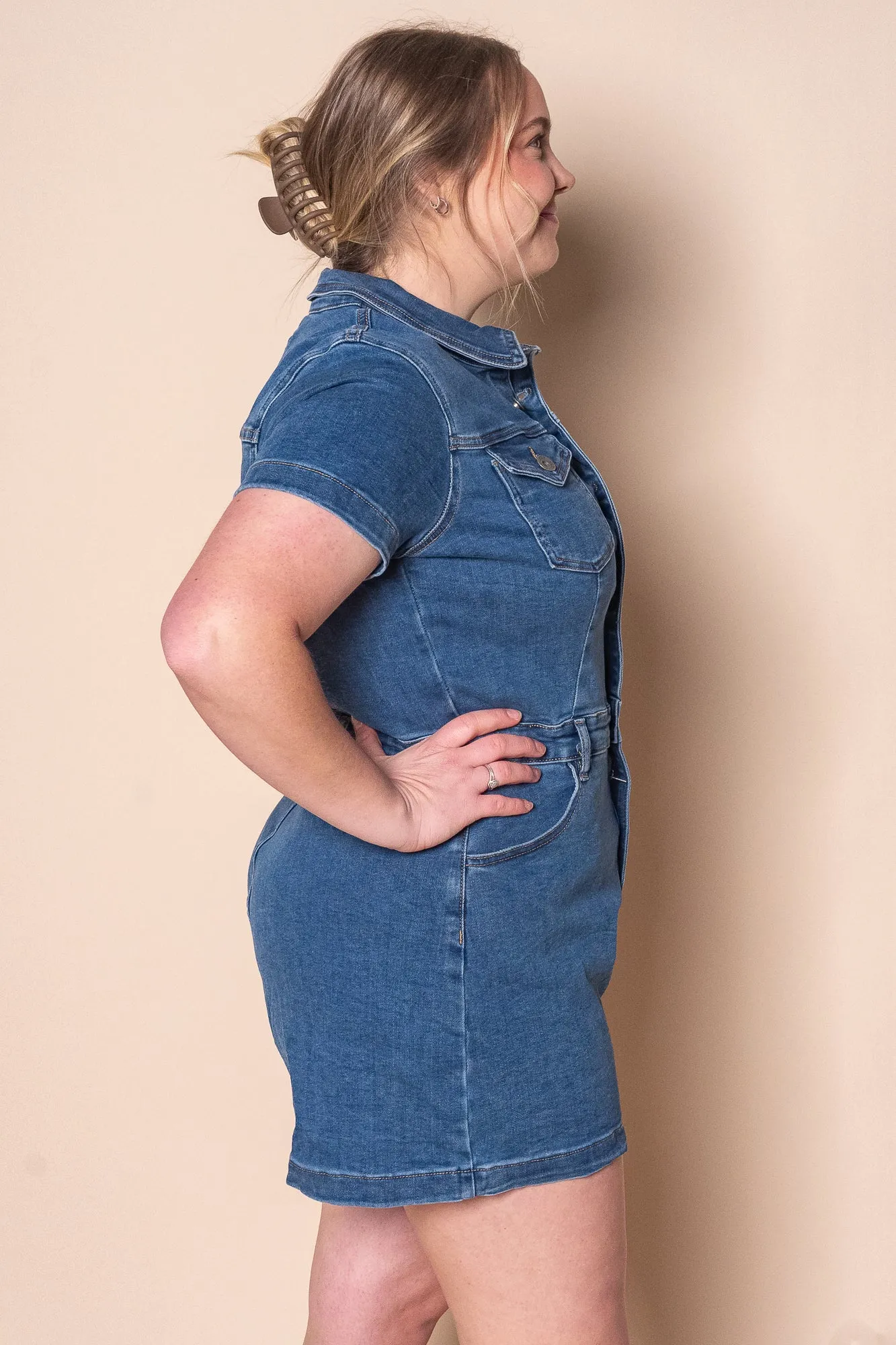 Wilder Playsuit in Mid Blue - Silent Theory sold by Always Alice product image thumbnail 4