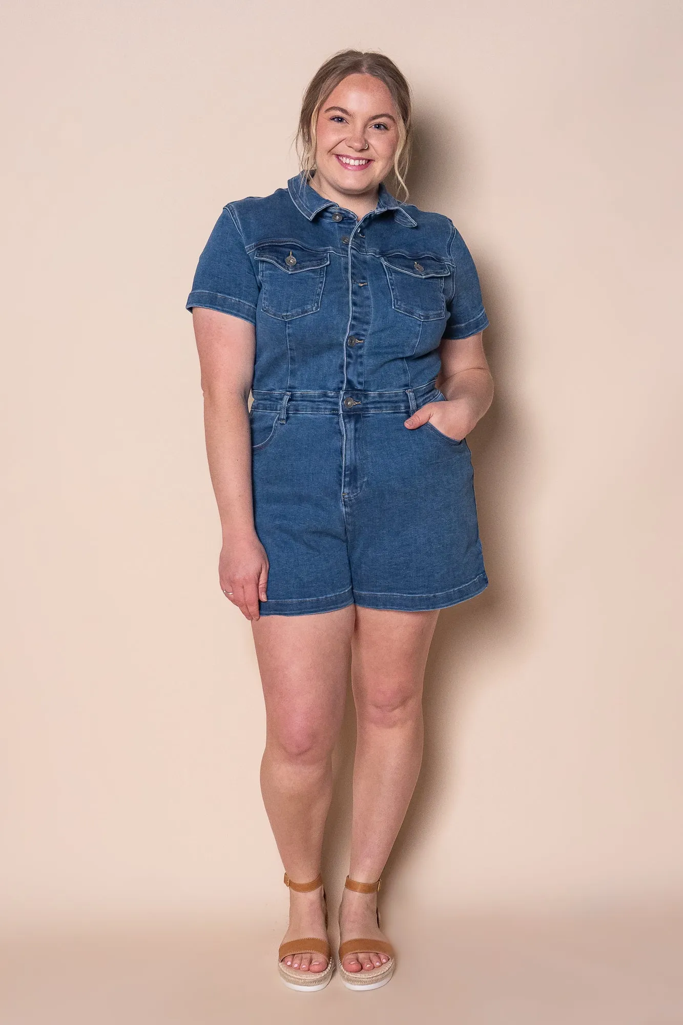 Wilder Playsuit in Mid Blue - Silent Theory sold by Always Alice product image thumbnail 2
