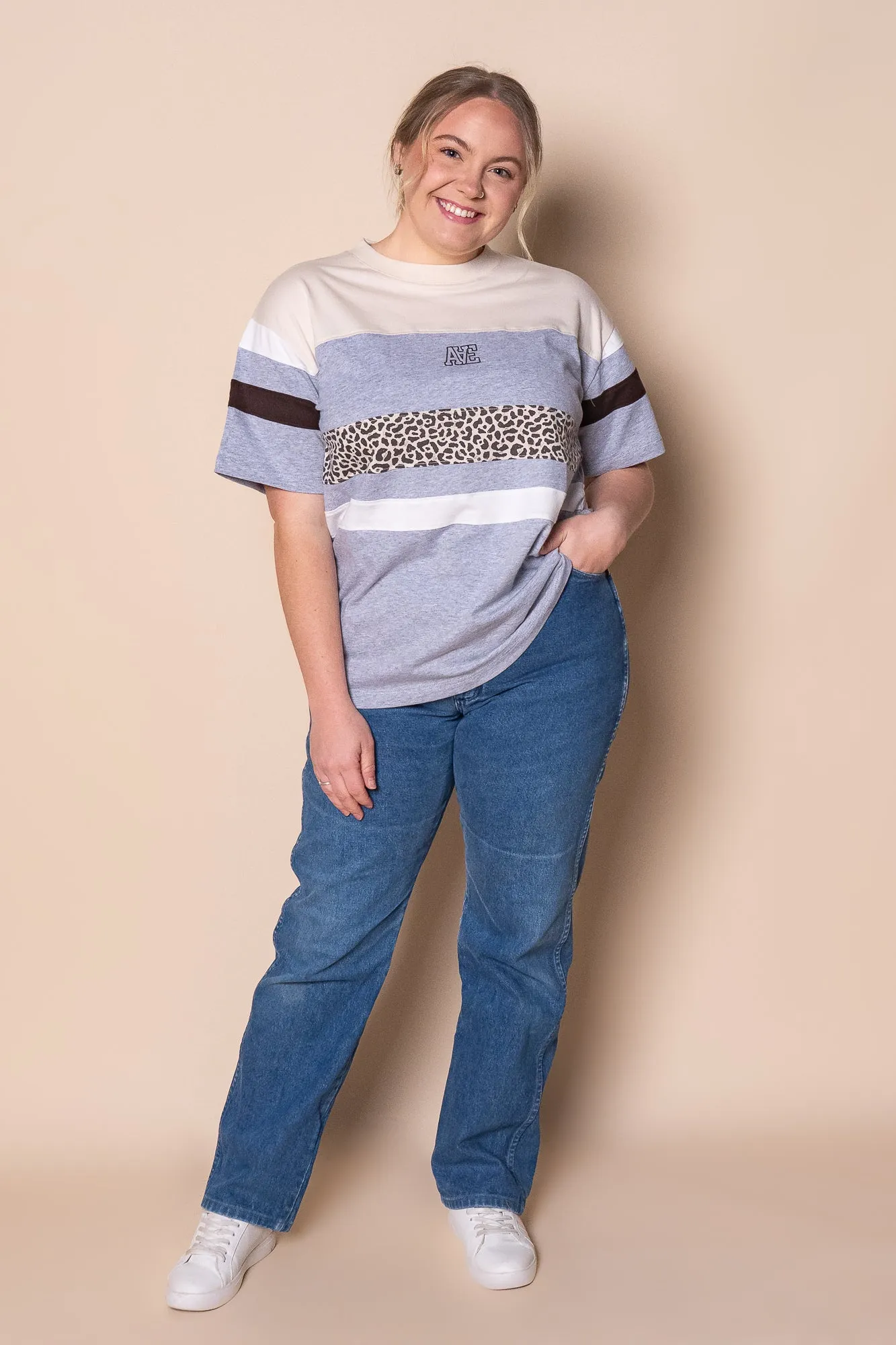 Athletica Panel Box Tee in Grey Marle - All About Eve sold by Always Alice product image thumbnail 2