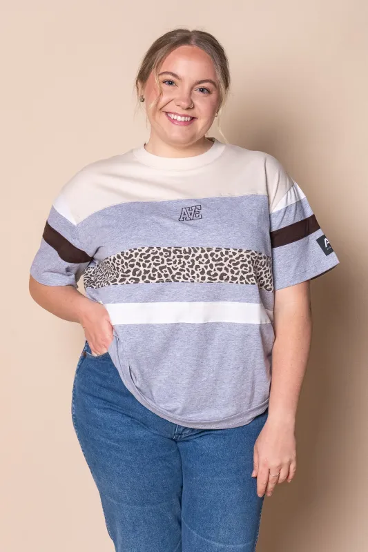 Athletica Panel Box Tee in Grey Marle - All About Eve sold by Always Alice