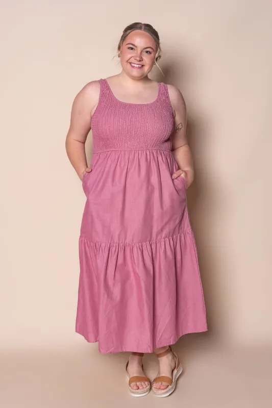 Tasha Midi Dress in Dusty Pink sold by Always Alice