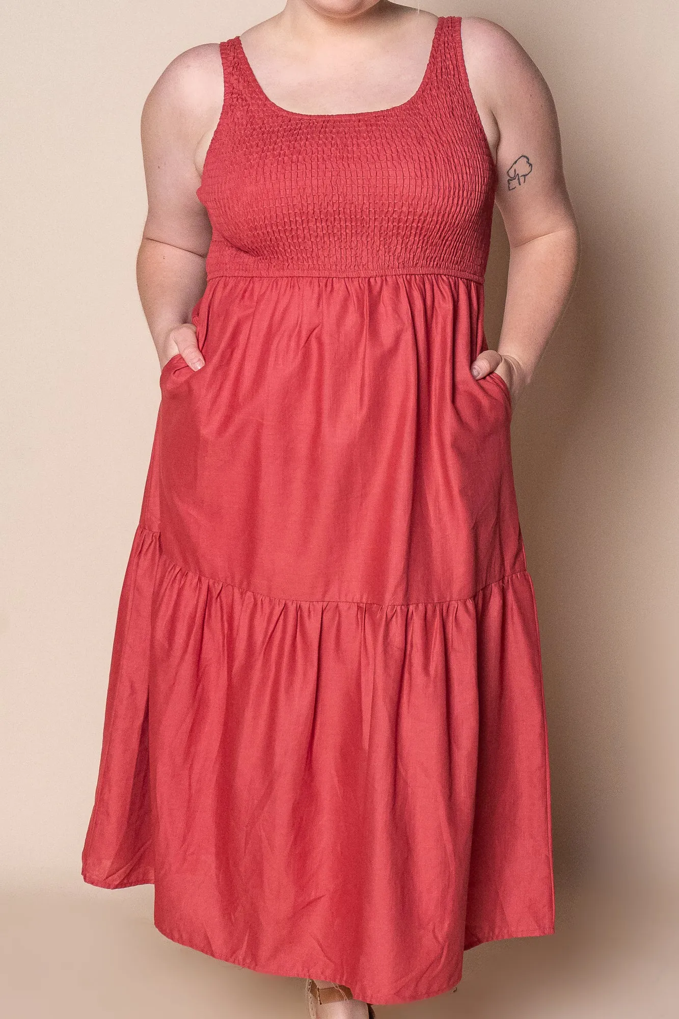 Tasha Midi Dress in Rosewood sold by Always Alice product image thumbnail 3