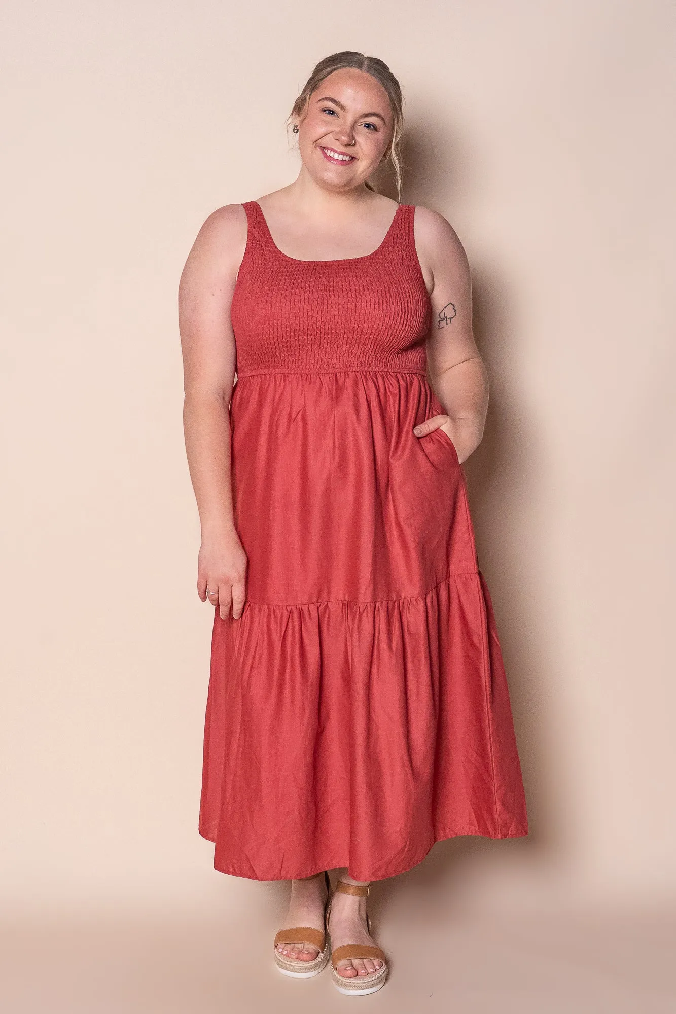 Tasha Midi Dress in Rosewood sold by Always Alice product image thumbnail 2