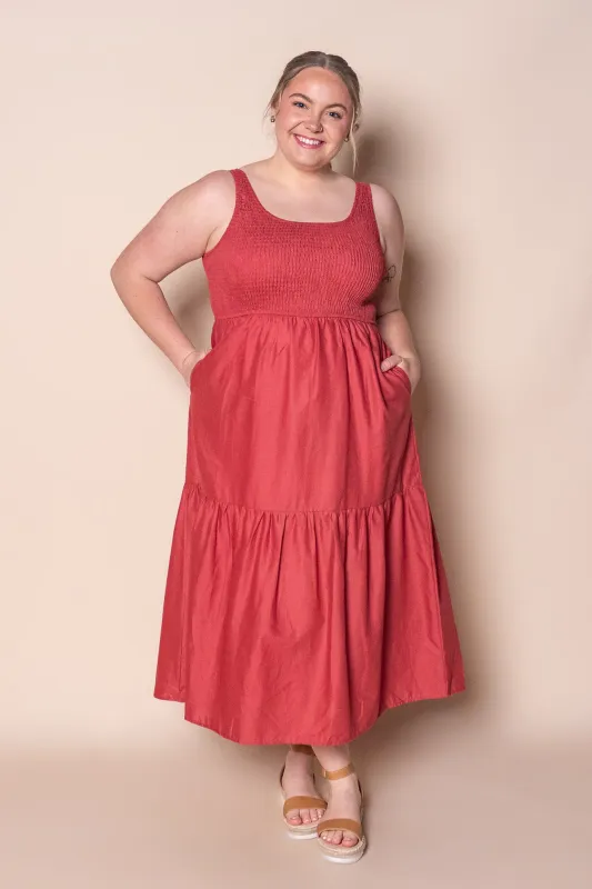 Tasha Midi Dress in Rosewood sold by Always Alice