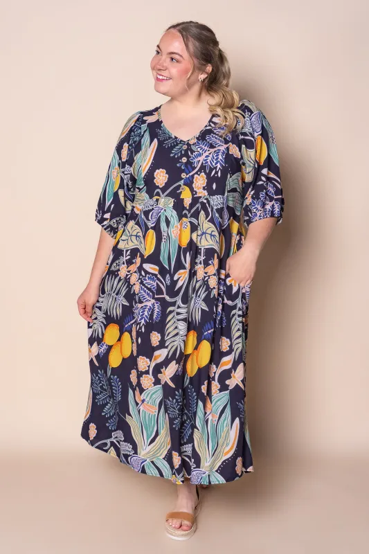 Dora Midi Dress in Navy sold by Always Alice