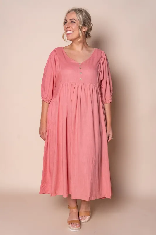 Emery Midi Dress in Dusty Pink sold by Always Alice