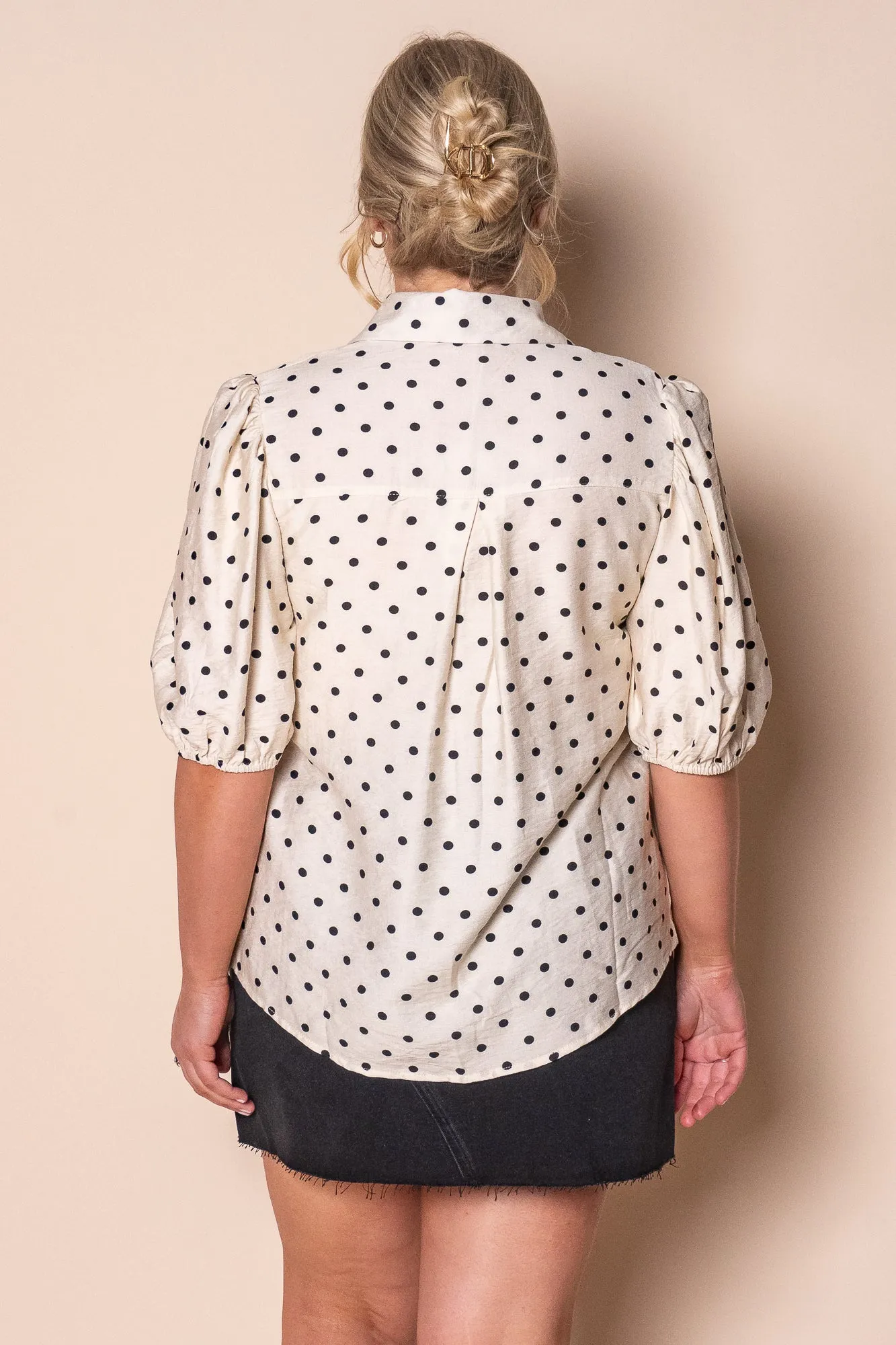 Roberts Polka Dot S/S Top in Vintage Cream sold by Always Alice product image thumbnail 4