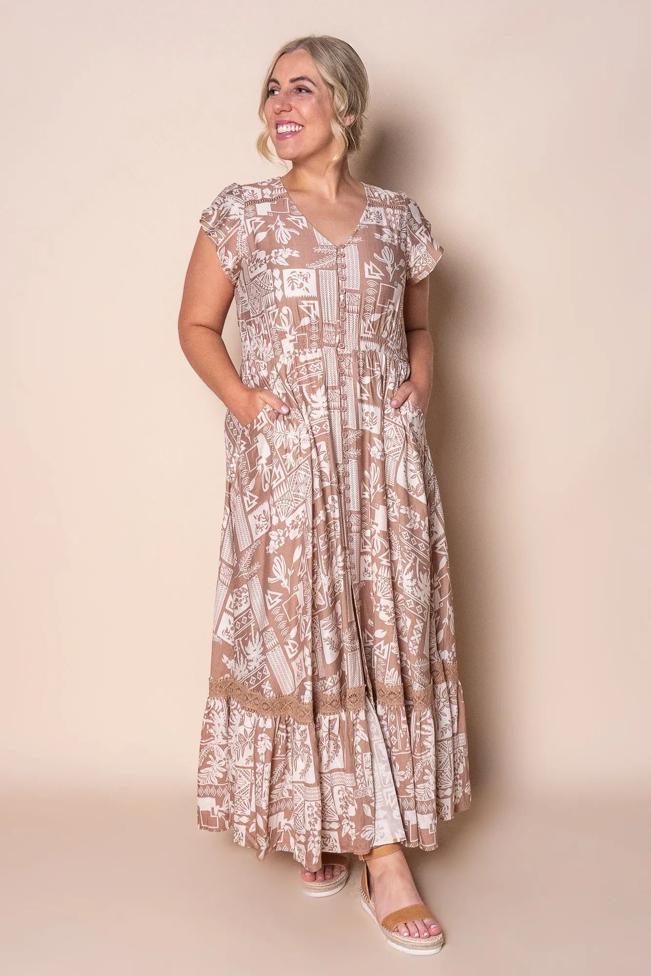 Regina Maxi Dress in Latte sold by Always Alice product image thumbnail 2