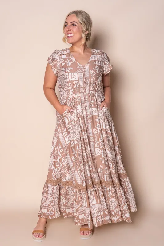 Regina Maxi Dress in Latte sold by Always Alice