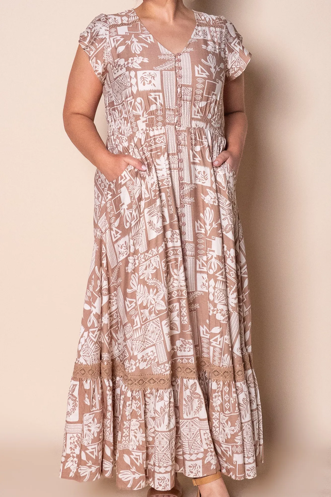 Regina Maxi Dress in Latte sold by Always Alice product image thumbnail 3