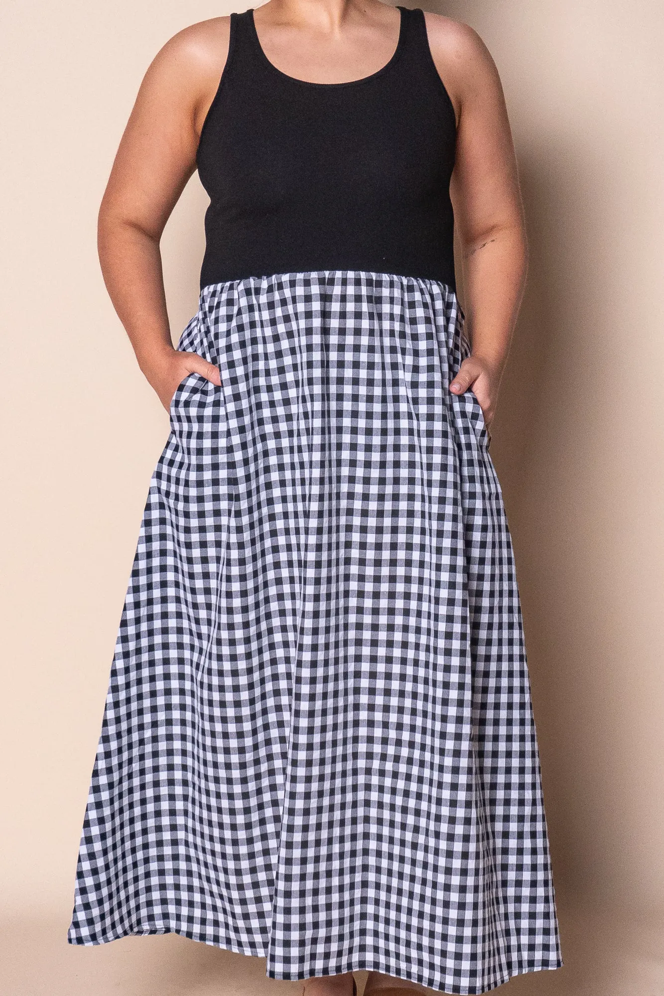 Nerida Midi Dress in Black/Gingham sold by Always Alice product image thumbnail 3
