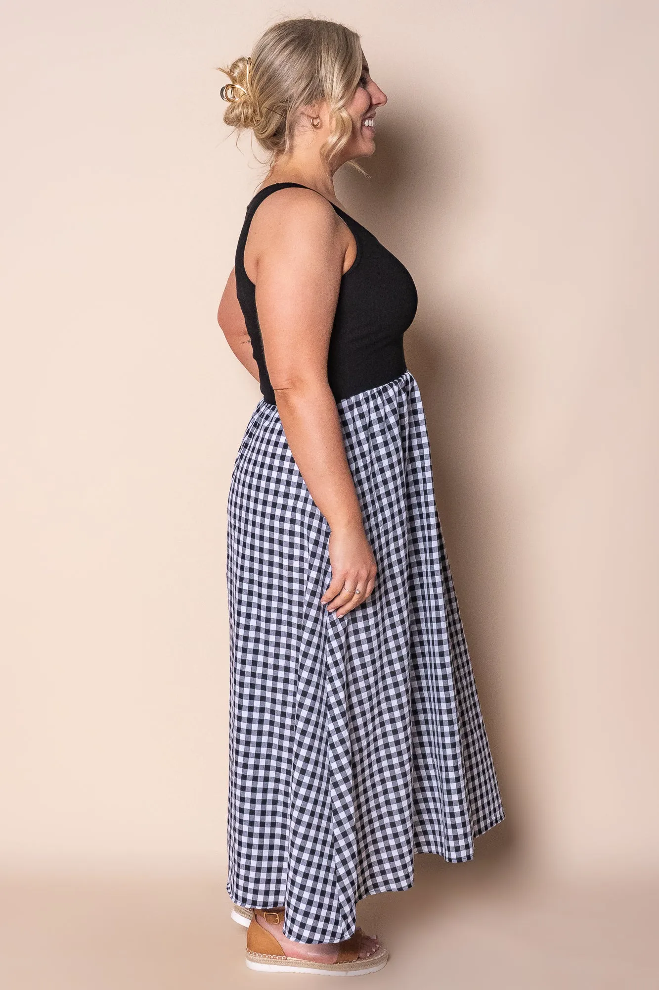 Nerida Midi Dress in Black/Gingham sold by Always Alice product image thumbnail 4