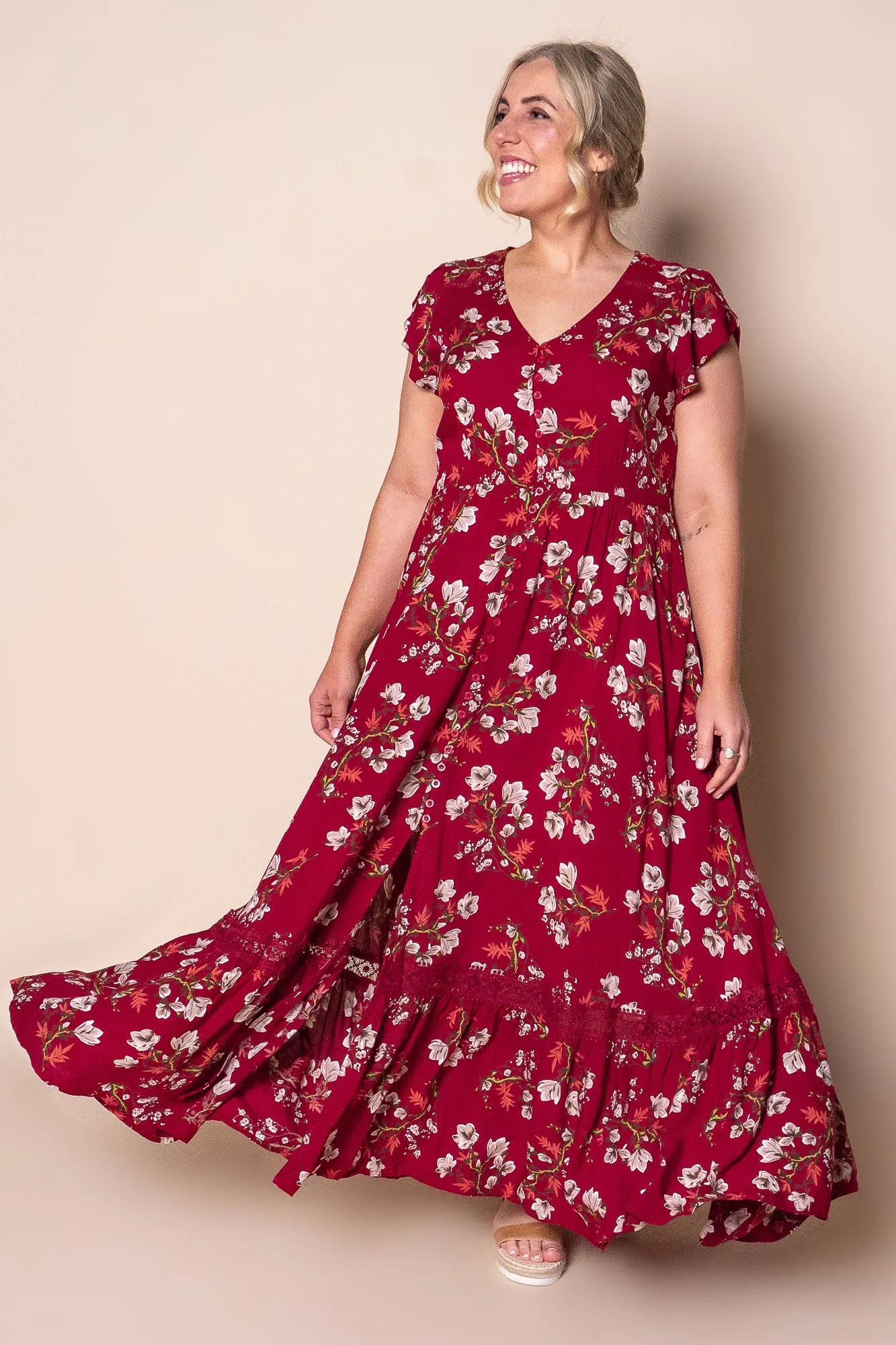Marnie Maxi Dress in Wine sold by Always Alice