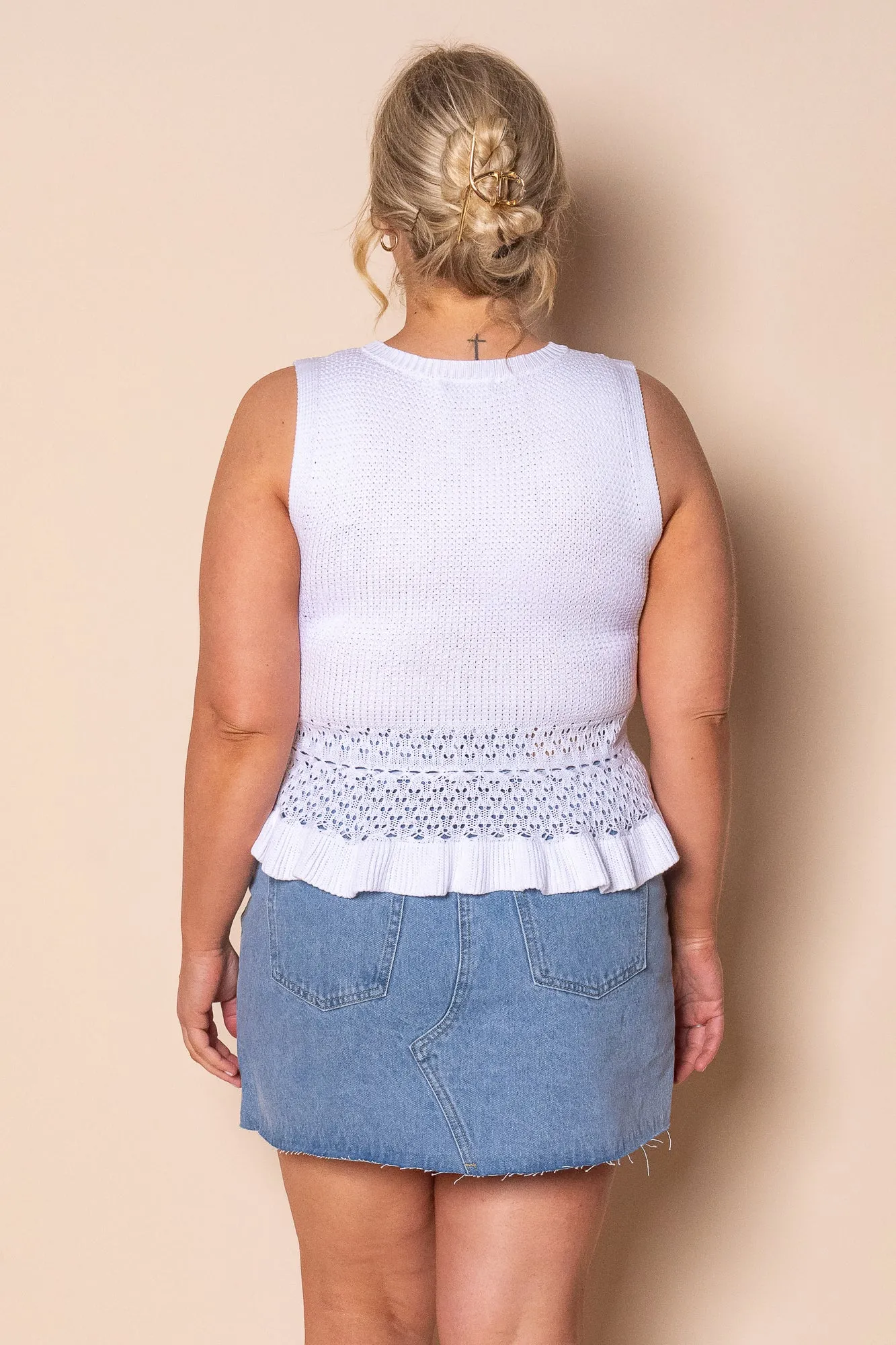 Catalina Knit Top in White sold by Always Alice product image thumbnail 4