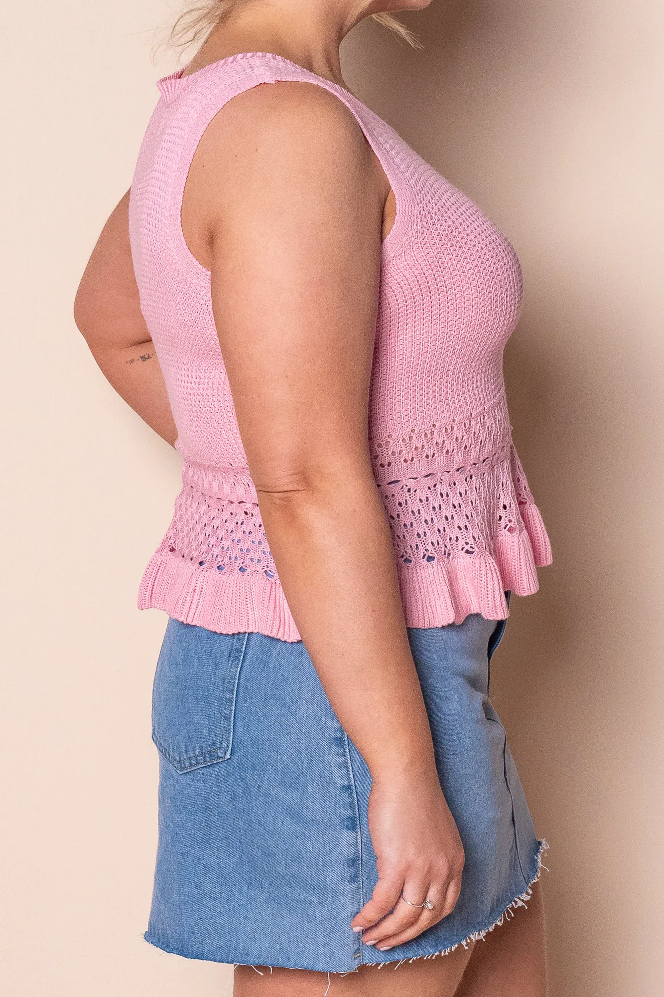 Catalina Knit Top in Pink sold by Always Alice product image thumbnail 3