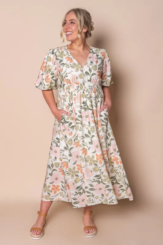 Solana Midi Dress in Ivory sold by Always Alice