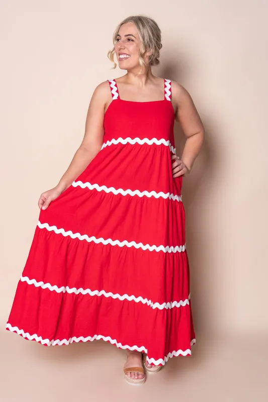 Stella Maxi Dress in Red sold by Always Alice