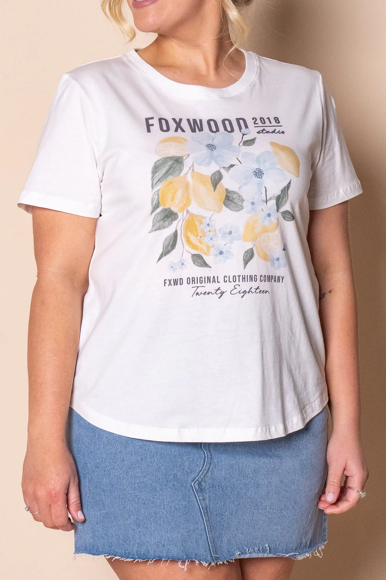 Limoncello Tee in Vintage White - Foxwood sold by Always Alice product image thumbnail 2