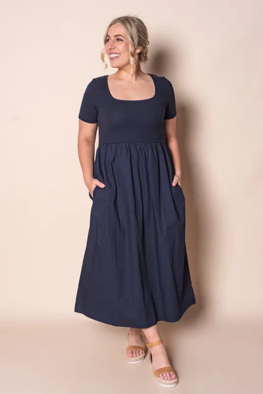 Ella Midi Dress in Navy - Foxwood sold by Always Alice