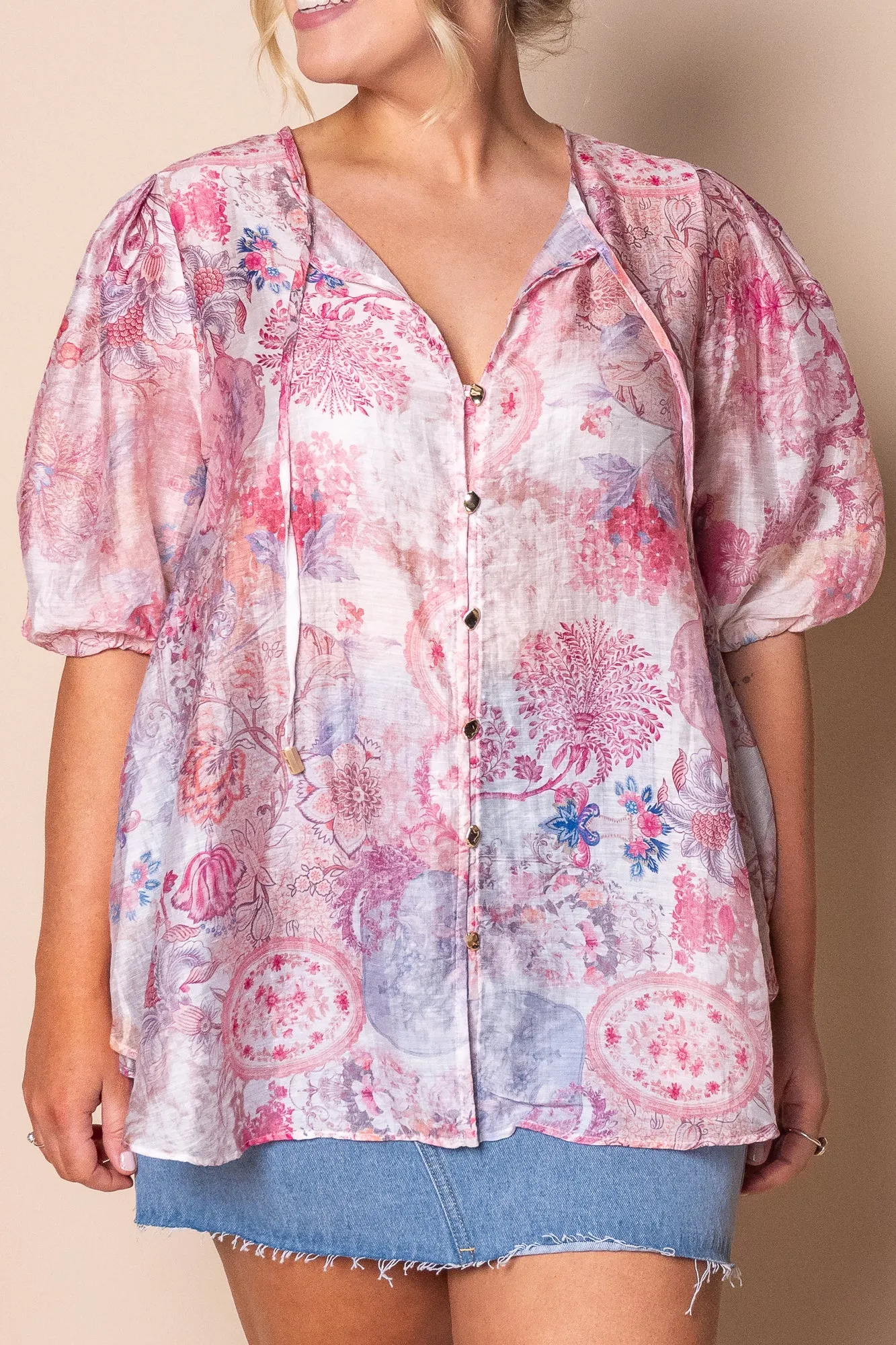 Rosanna Floral Top in Pink sold by Always Alice product image thumbnail 3
