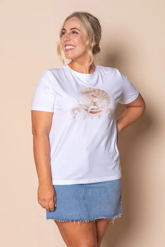 Ariel Mermaid Tee in White sold by Always Alice