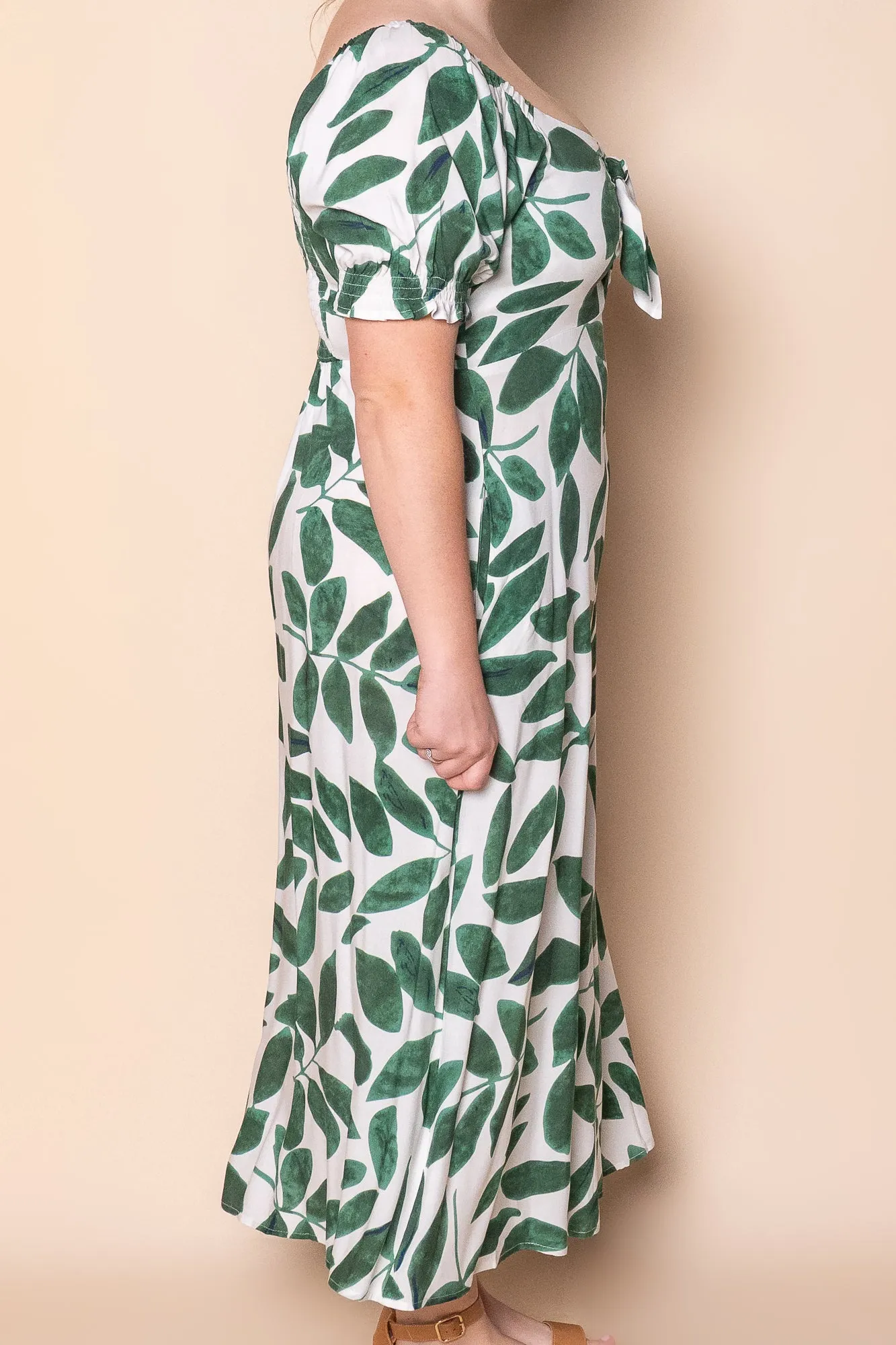Leanna Leaf Midi Dress in Green sold by Always Alice product image thumbnail 4