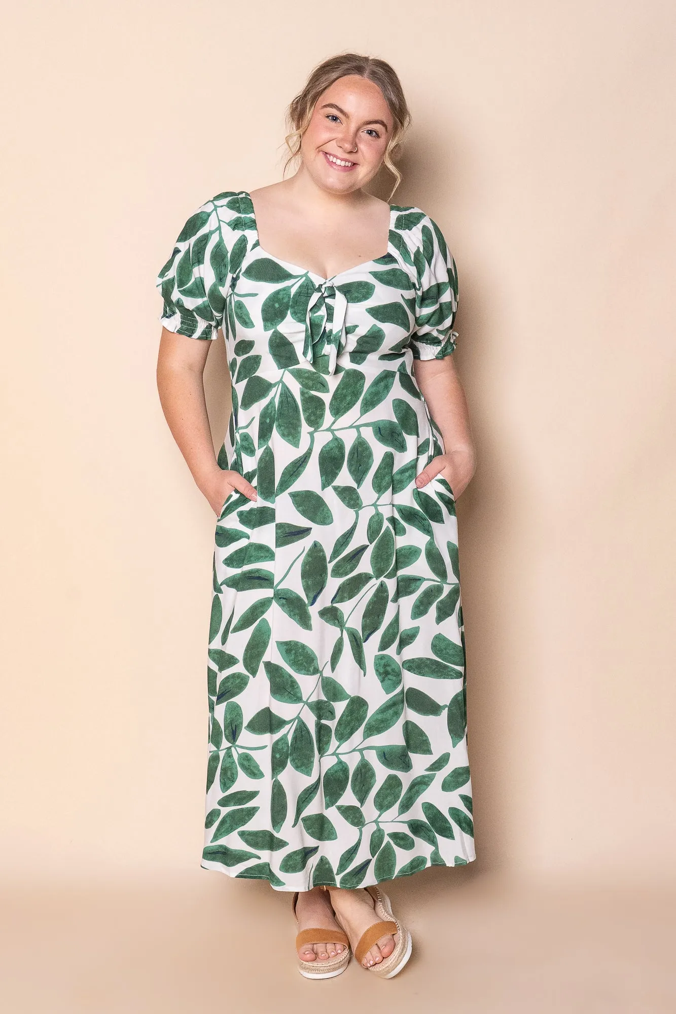 Leanna Leaf Midi Dress in Green sold by Always Alice product image thumbnail 2