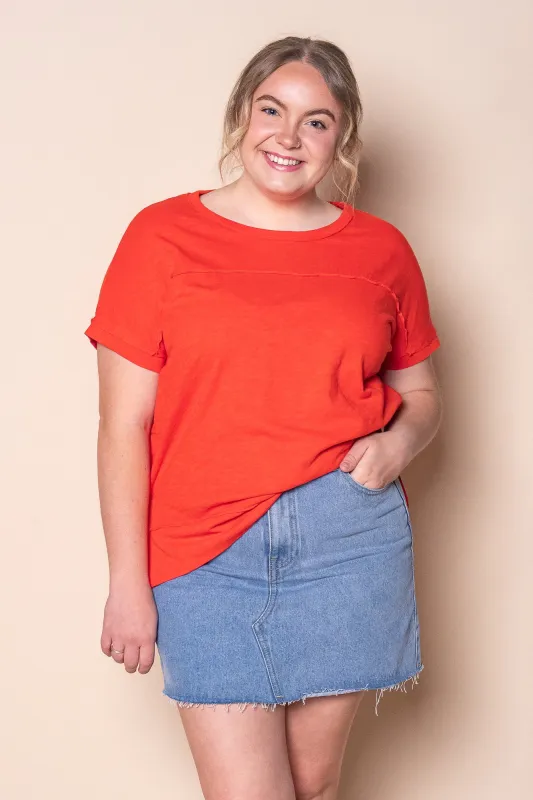 Allison Tee in Tangelo - Foxwood sold by Always Alice