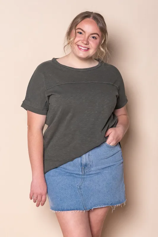 Allison Tee in Khaki - Foxwood sold by Always Alice