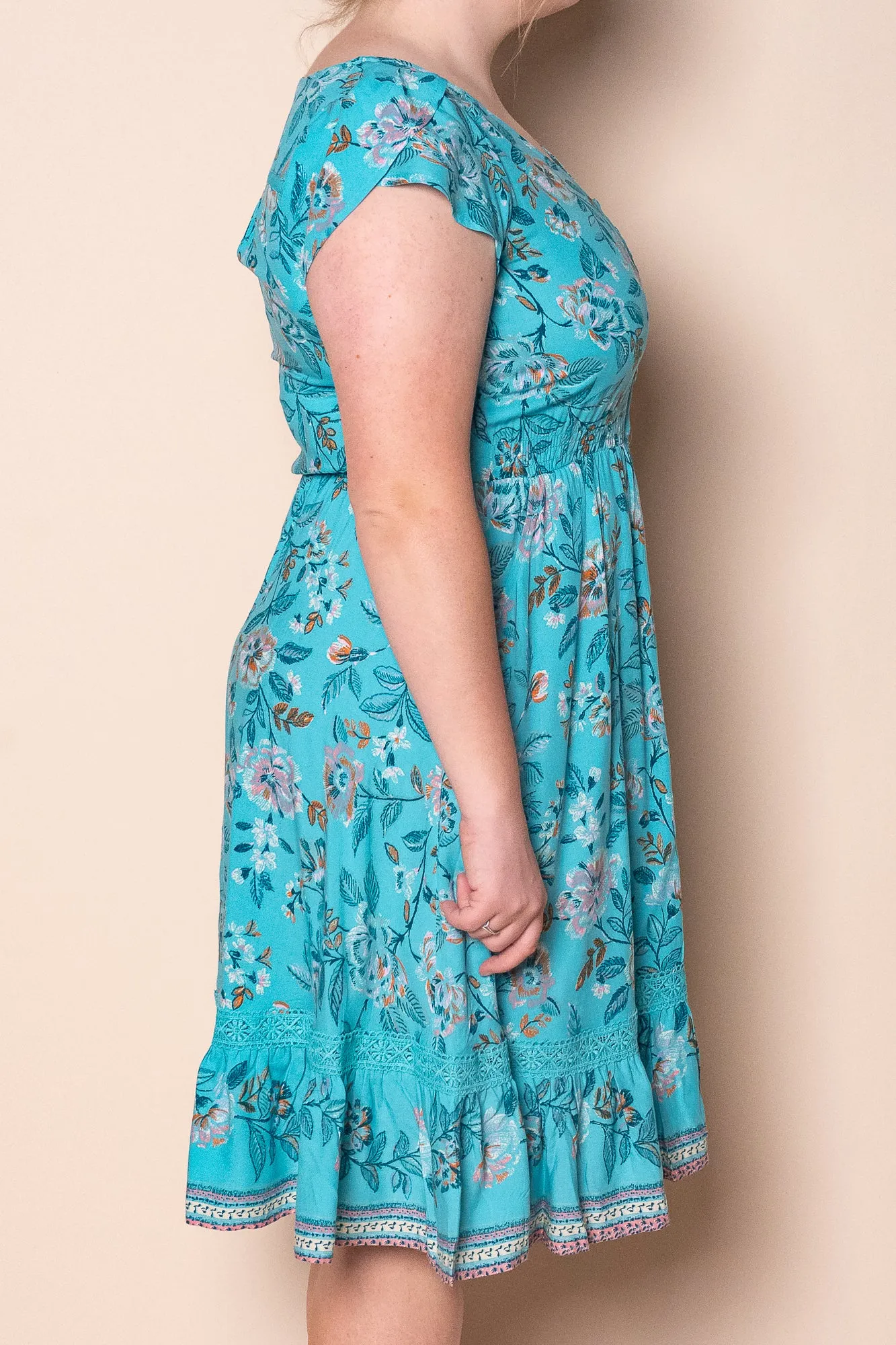 Tina Floral Dress in Turquoise sold by Always Alice product image thumbnail 5