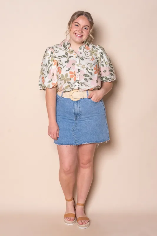 Zofia Floral Top in Ivory sold by Always Alice