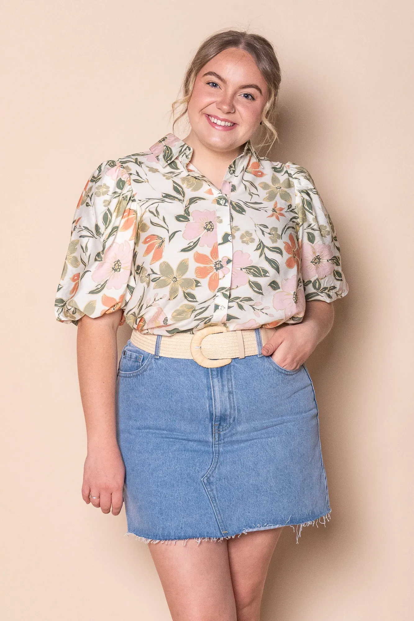 Zofia Floral Top in Ivory sold by Always Alice product image thumbnail 2