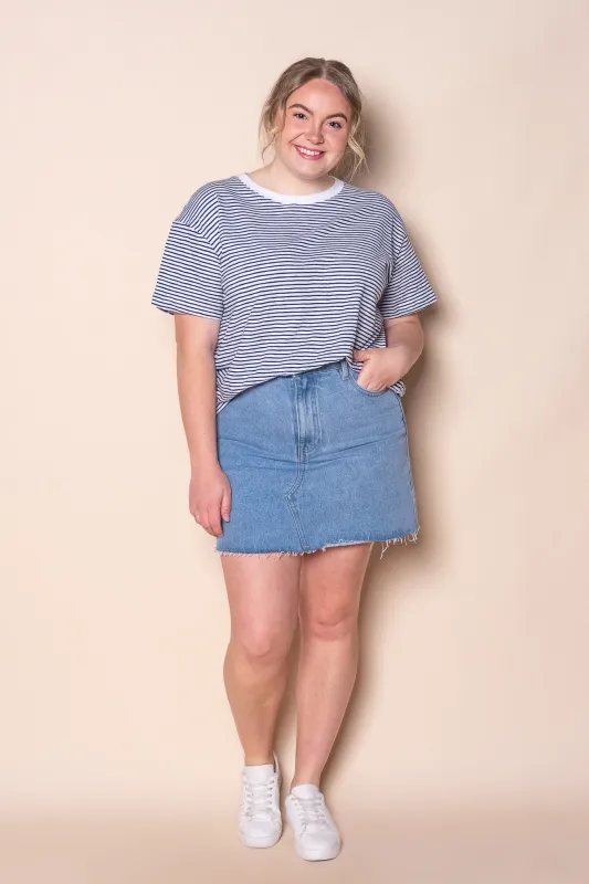 Hutch Stripe Tee in White - Foxwood sold by Always Alice