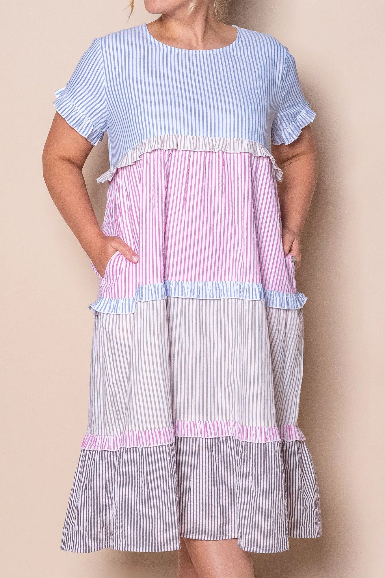 Molly Midi Dress in Blue Multi sold by Always Alice product image thumbnail 3