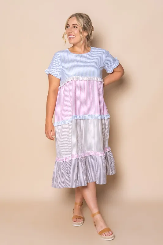 Molly Midi Dress in Blue Multi sold by Always Alice