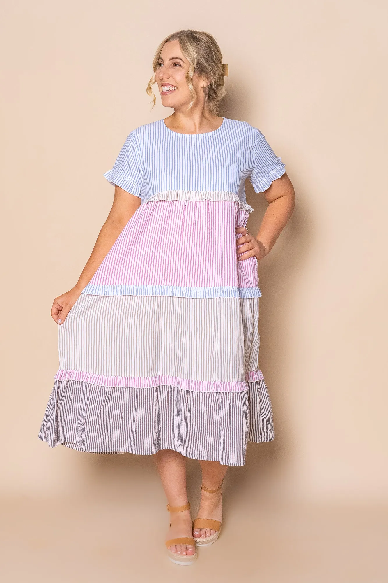 Molly Midi Dress in Blue Multi sold by Always Alice product image thumbnail 2