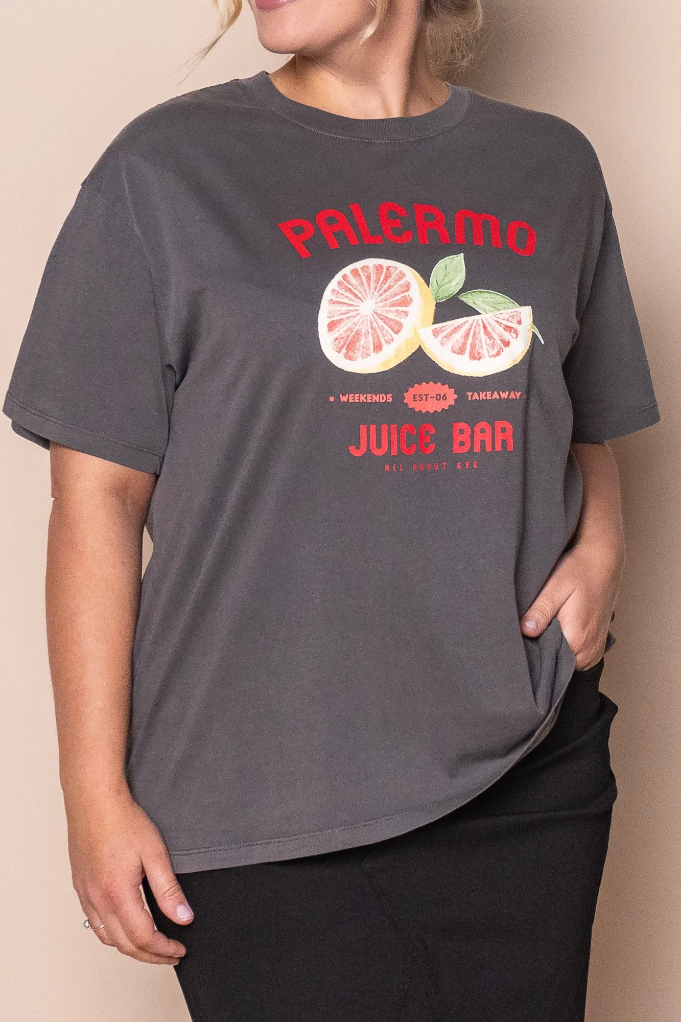 Palermo Tee in Charcoal - All About Eve sold by Always Alice