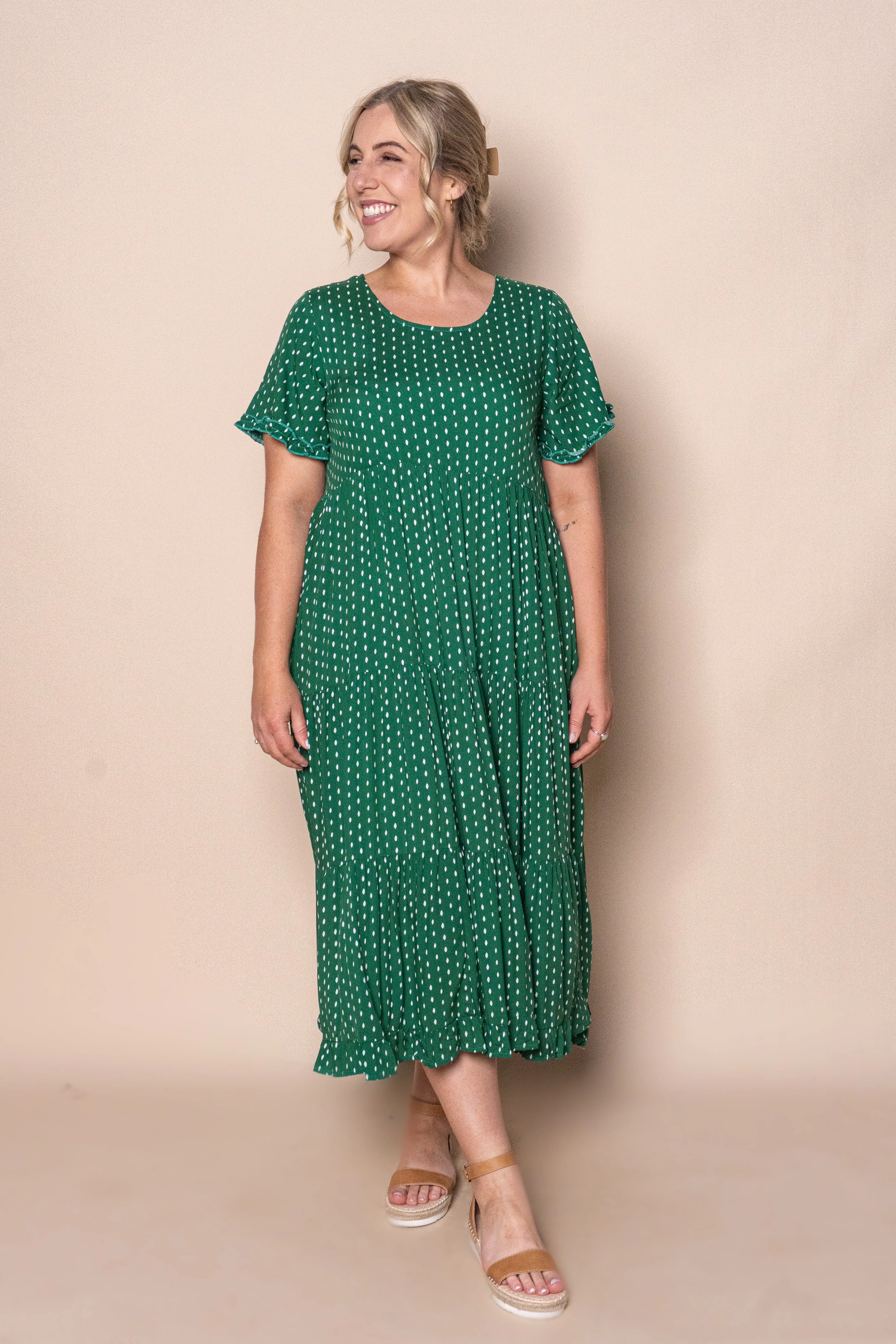 Jensen Midi Dress in Emerald sold by Always Alice product image thumbnail 5