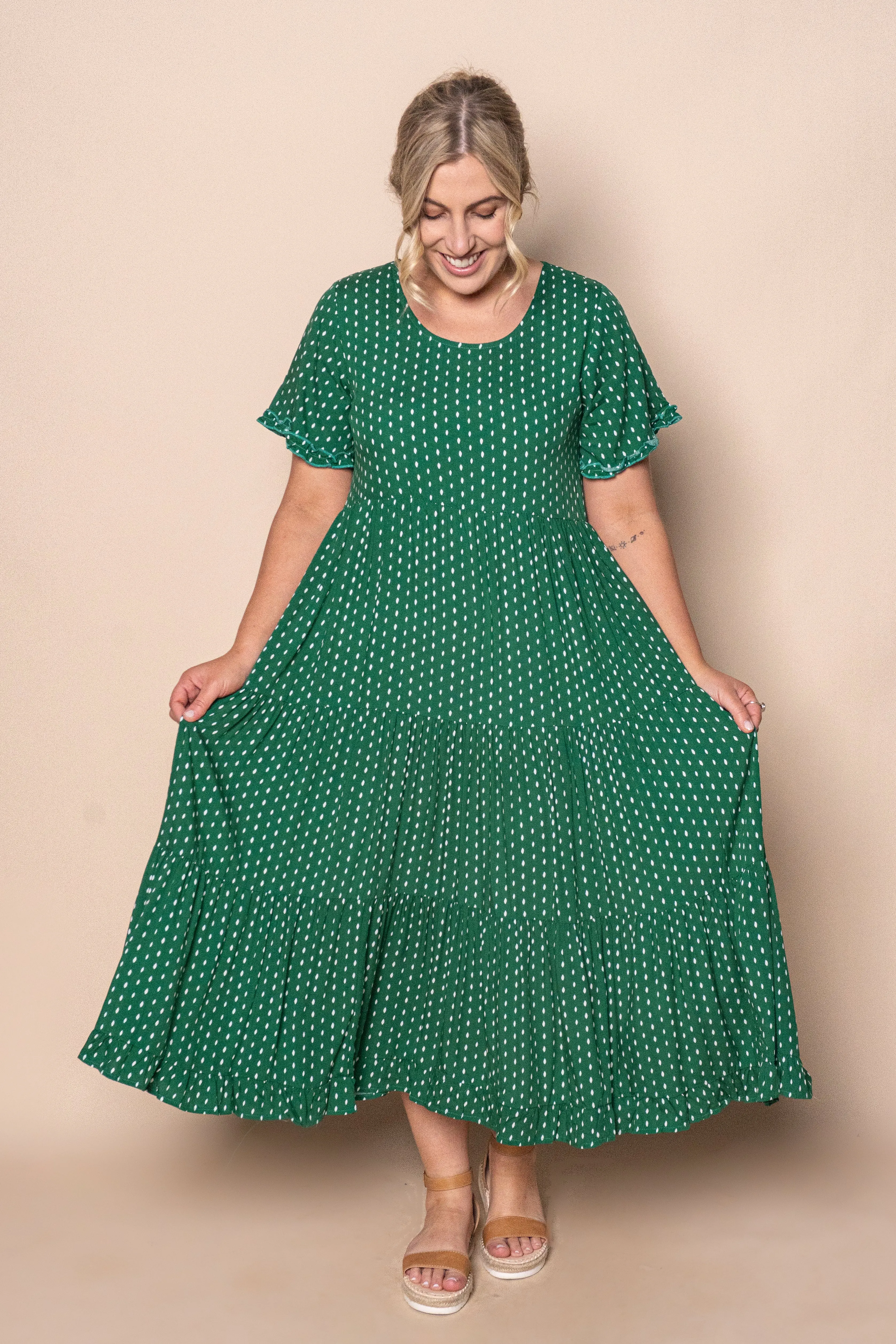 Jensen Midi Dress in Emerald sold by Always Alice product image thumbnail 2