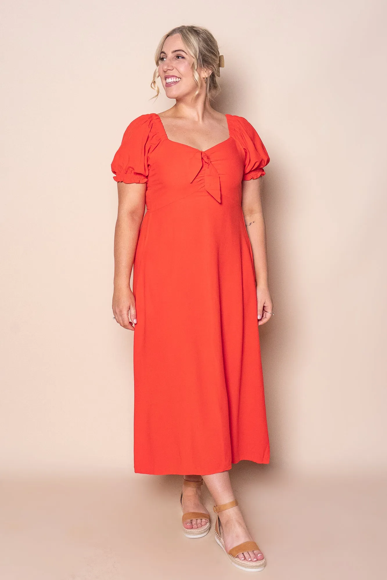 Sienna Midi Dress in Tangerine sold by Always Alice product image thumbnail 3