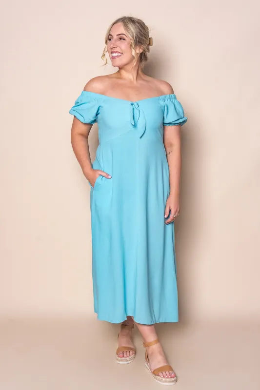 Sienna Midi Dress in Arctic Blue sold by Always Alice