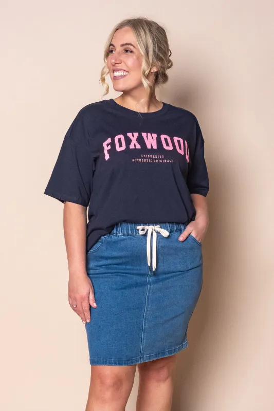 Interval Tee in Navy/Neon Pink - Foxwood sold by Always Alice