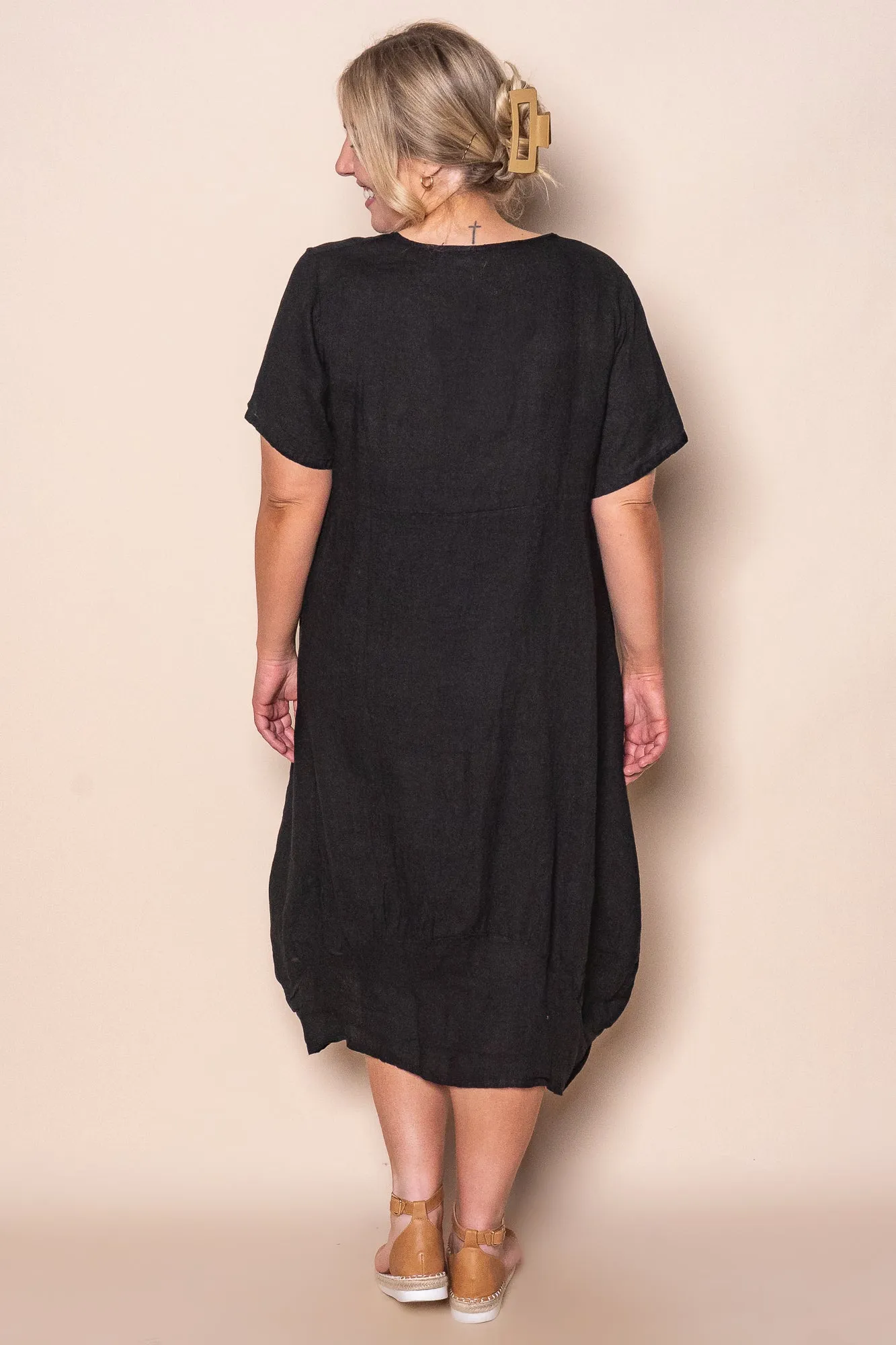Grier Linen Midi Dress in Black sold by Always Alice product image thumbnail 5