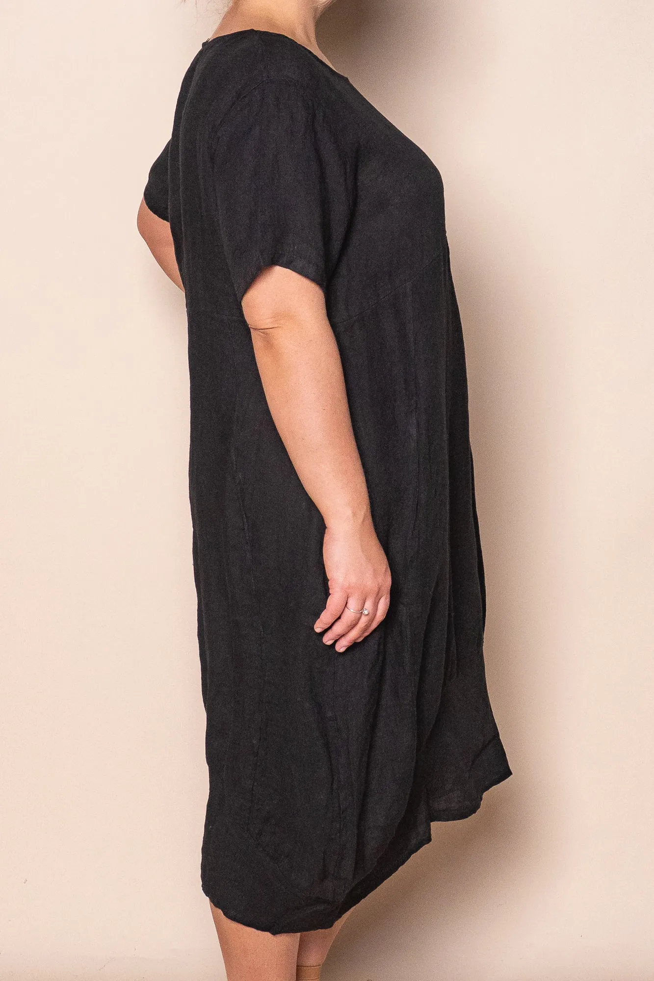 Grier Linen Midi Dress in Black sold by Always Alice product image thumbnail 4